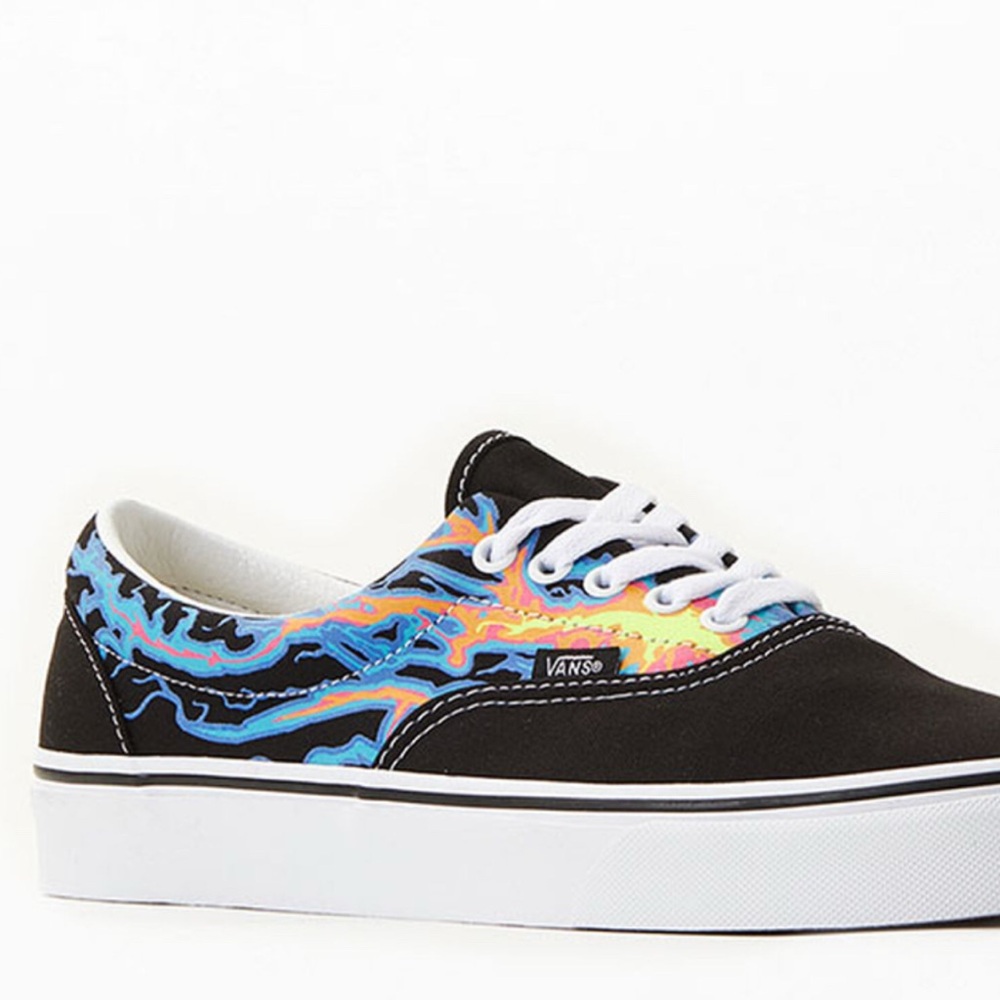 Glow in the dark electric flame era vans